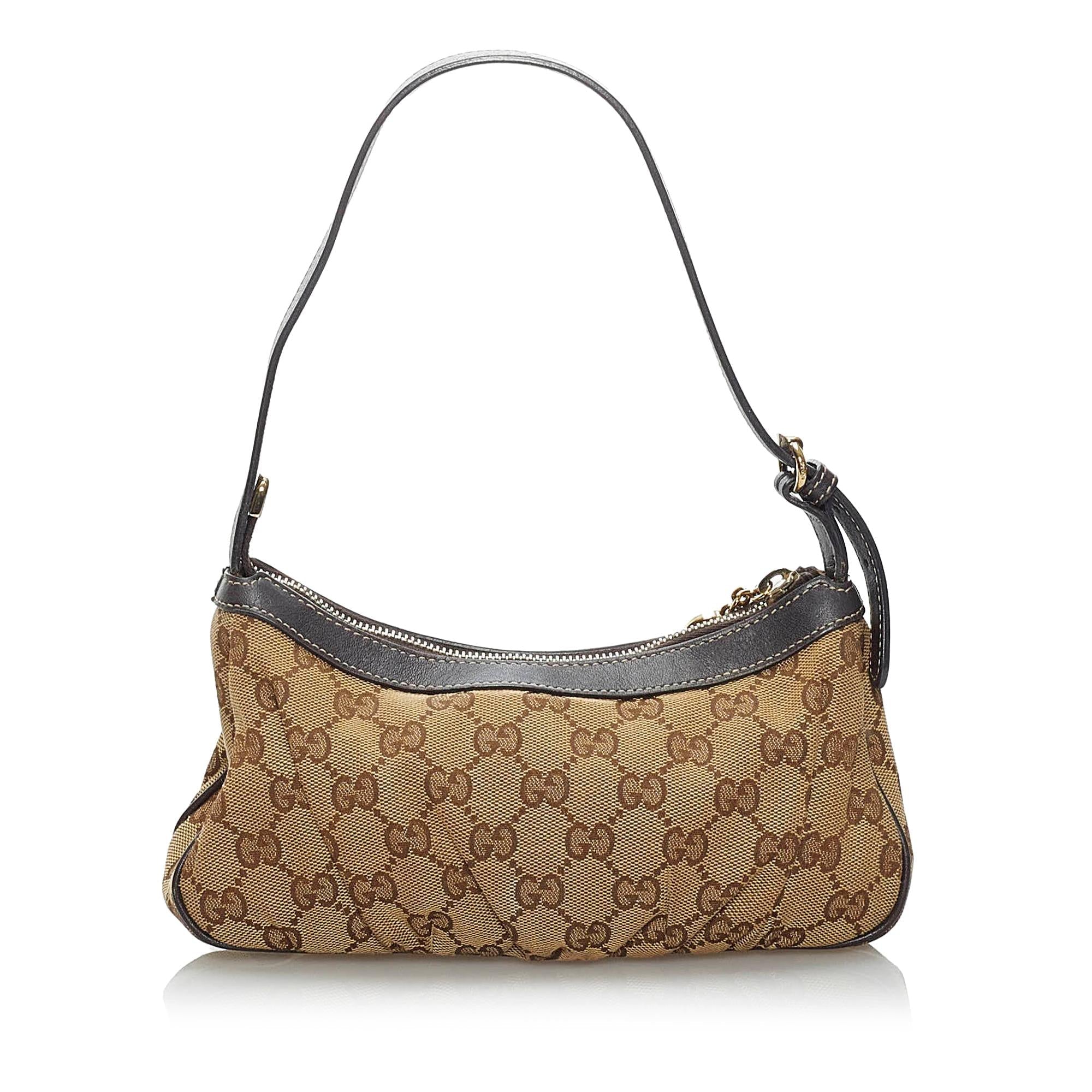 Gucci GG Canvas Baguette (SHG-34048)
