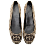 Gucci GG Canvas Ballet Flats - Size 8 / 38 (SHF-19280)