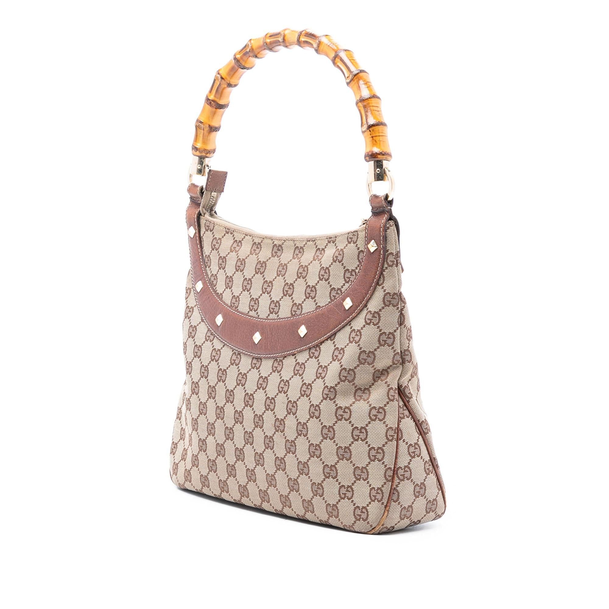 Gucci GG Canvas Bamboo Anita Handbag