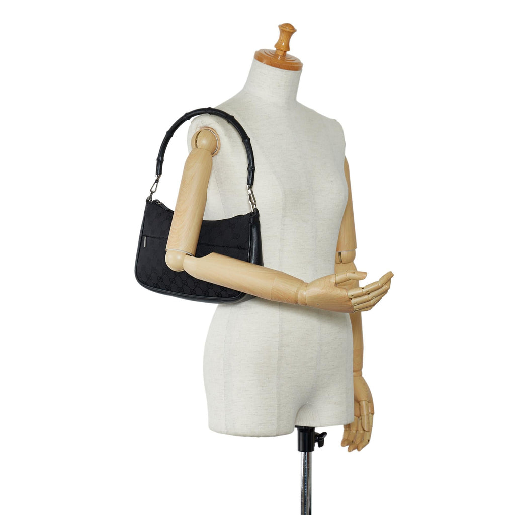 Gucci GG Canvas Bamboo Baguette (SHG-kSjf51)