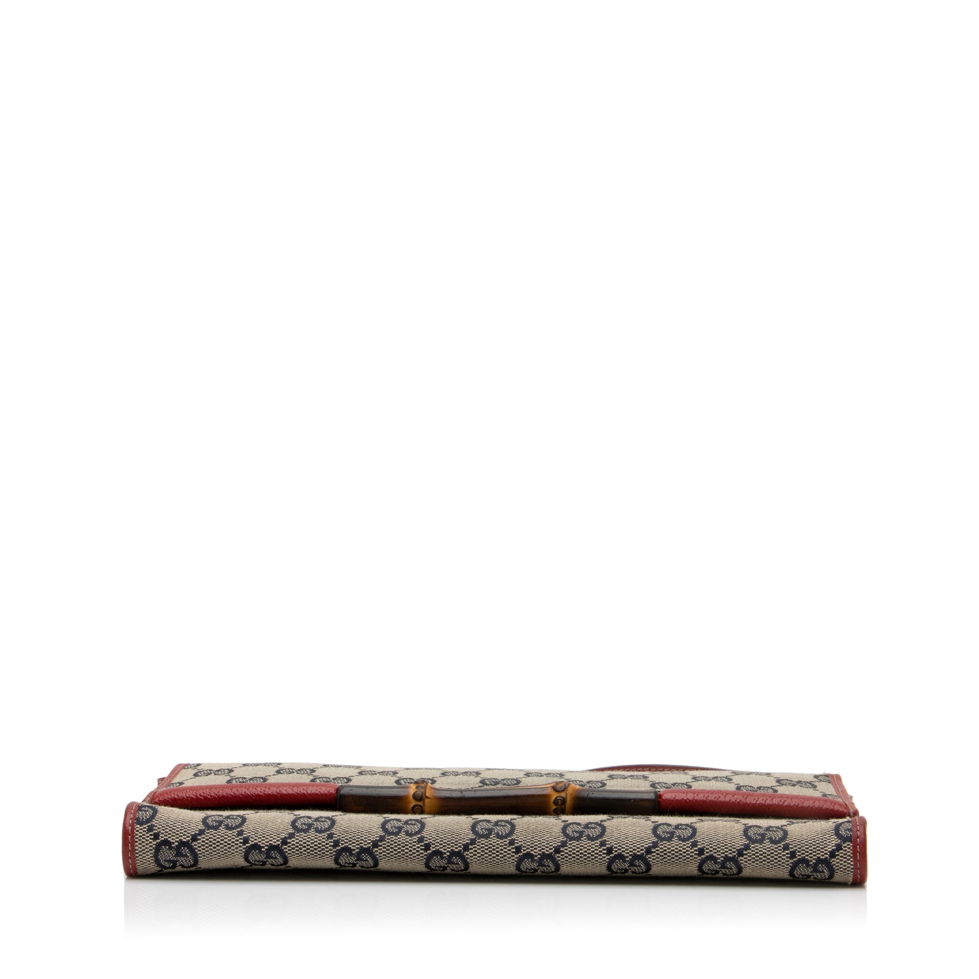 Gucci GG Canvas Bamboo Bar Clutch (SHF-23324)