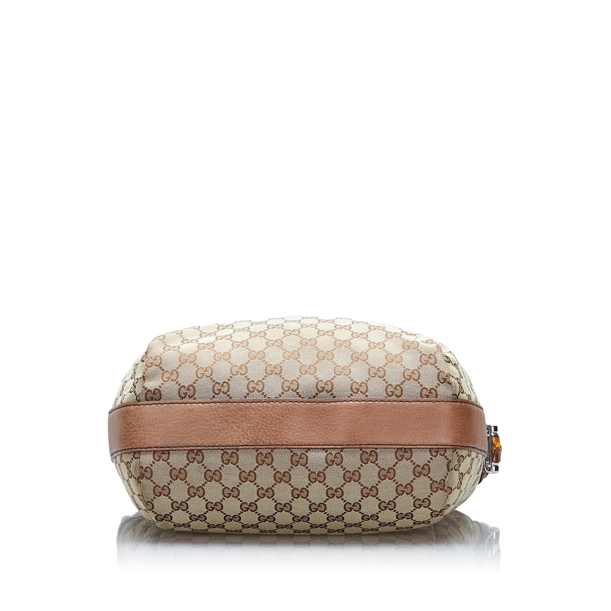 Gucci GG Canvas Bamboo Bar Hobo (SHG-oJqkMt)