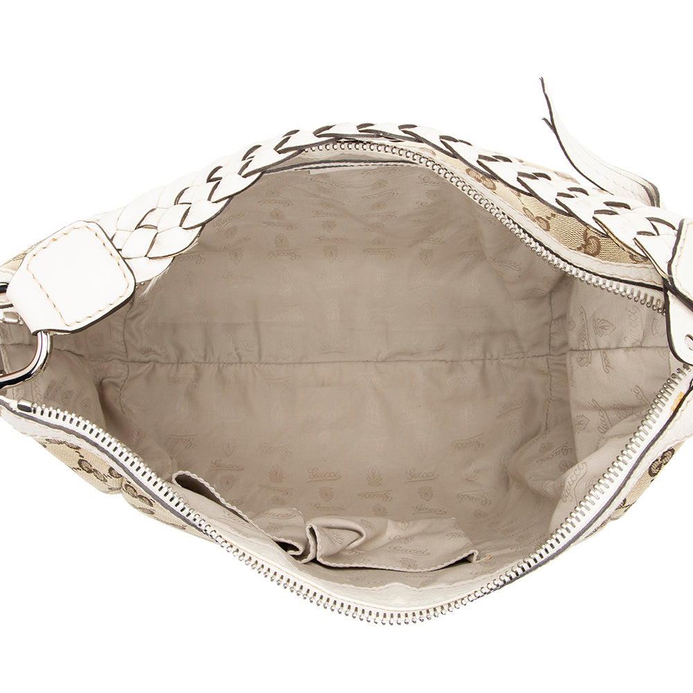 Gucci GG Canvas Bamboo Bar Medium Hobo (SHF-15565)