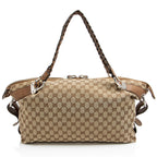 Gucci GG Canvas Bamboo Bar Medium Tote