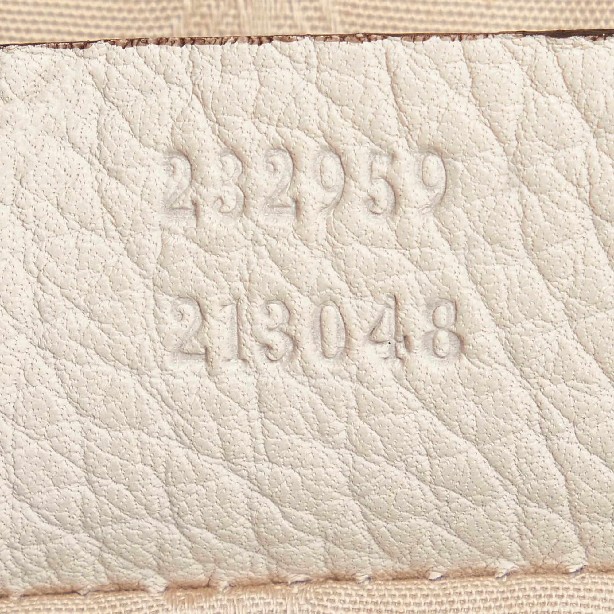 Gucci GG Canvas Bamboo Bar Tote Bag (SHG-31070)
