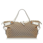 Gucci GG Canvas Bamboo Bar Tote Bag (SHG-31070)