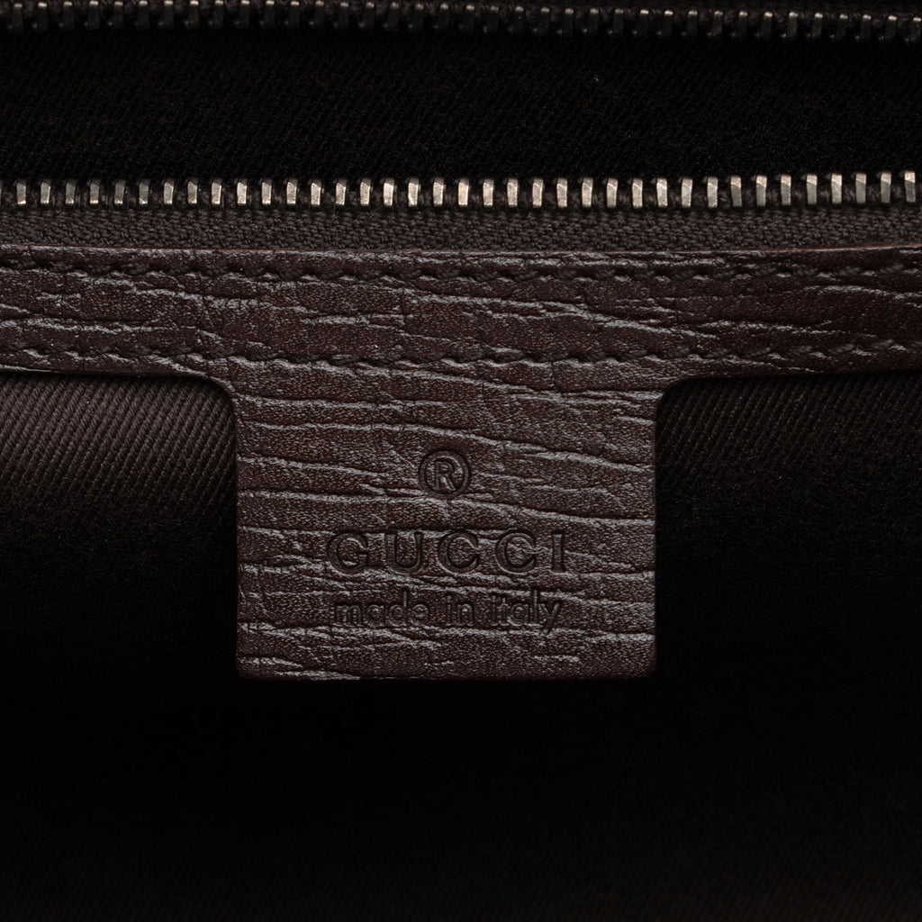 Gucci GG Canvas Bamboo Bullet Medium Satchel (SHF-6OHkiG)