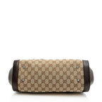 Gucci GG Canvas Bamboo Bullet Medium Satchel (SHF-QsKk05)
