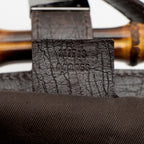 Gucci GG Canvas Bamboo Bullet Medium Satchel (SHF-QsKk05)
