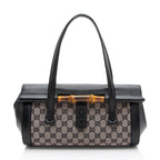 Gucci GG Canvas Bamboo Bullet Medium Satchel