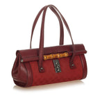 Gucci GG Canvas Bamboo Bullet Shoulder Bag (SHG-24915)