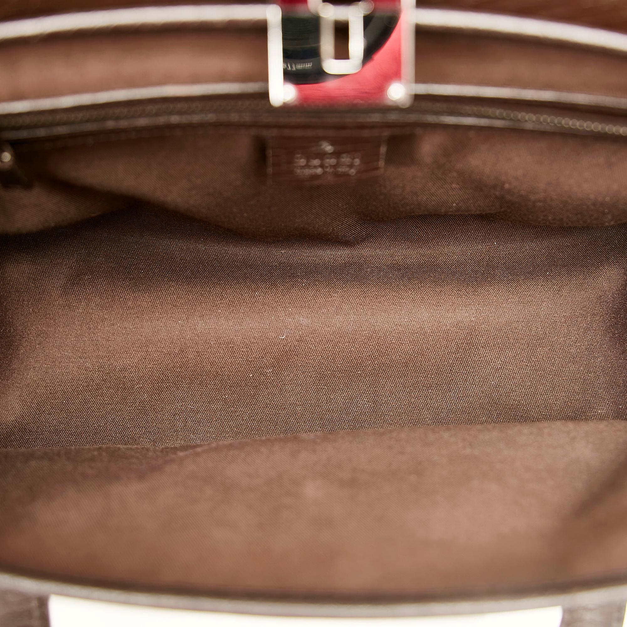 Gucci GG Canvas Bamboo Bullet Shoulder Bag (SHG-26346)