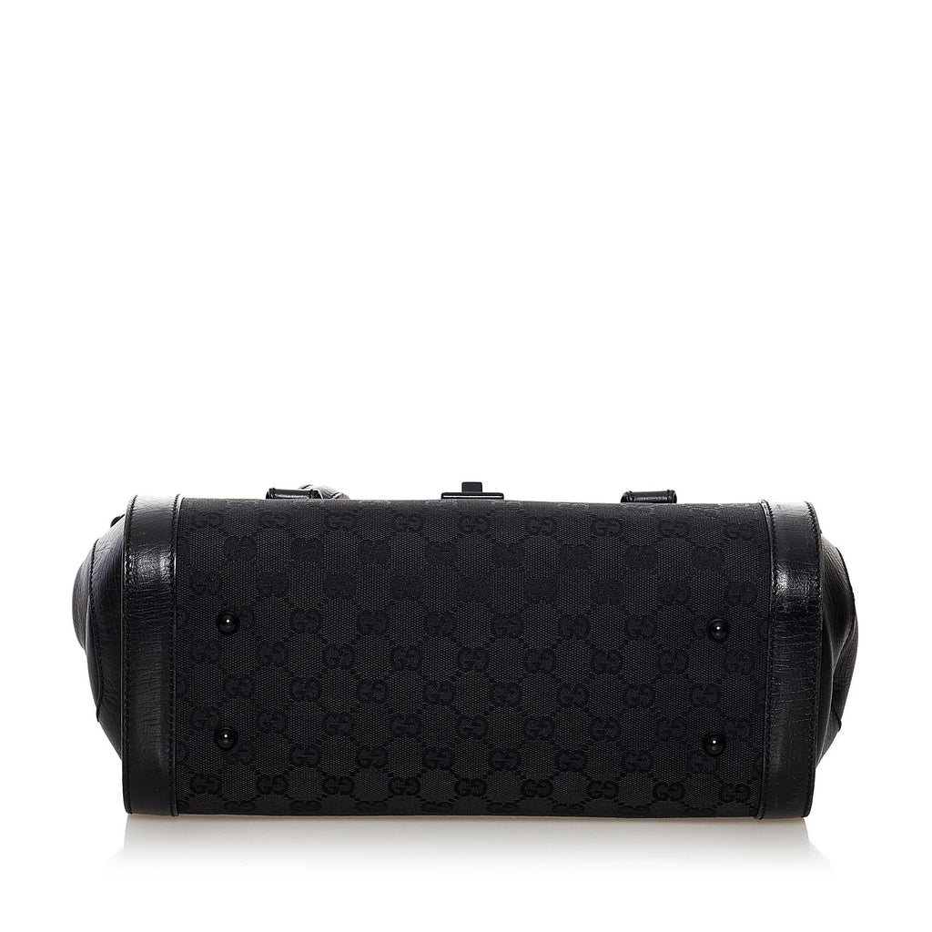 Gucci GG Canvas Bamboo Bullet Shoulder Bag (SHG-31791)