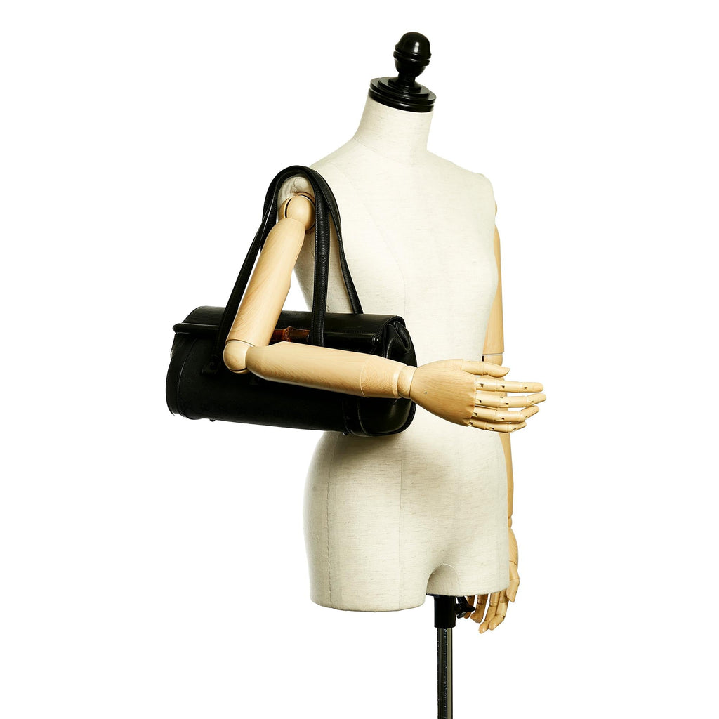 Gucci GG Canvas Bamboo Bullet Shoulder Bag (SHG-31791)