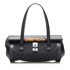 Gucci GG Canvas Bamboo Bullet Shoulder Bag (SHG-CXnDa1)