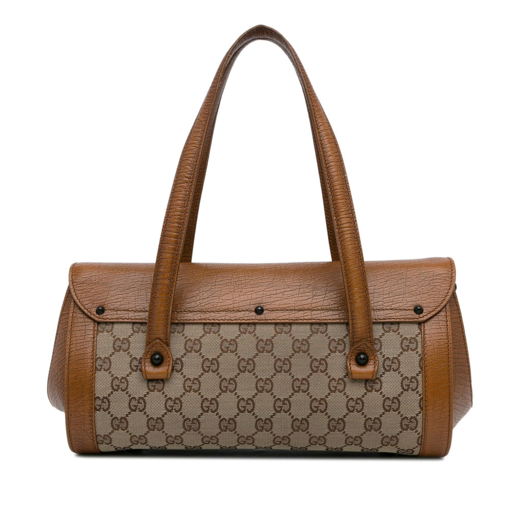 Gucci GG Canvas Bamboo Bullet Shoulder Bag (SHG-aCTqSs)