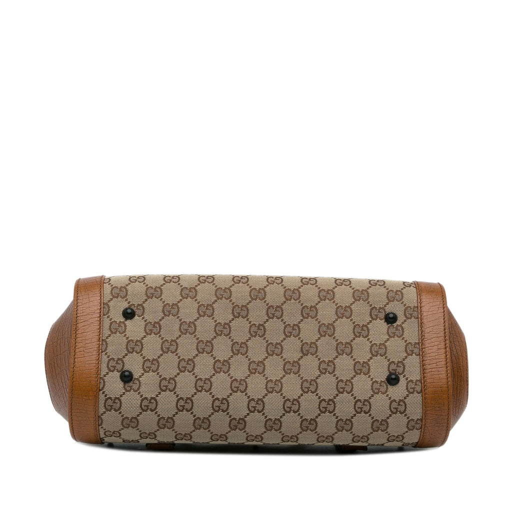 Gucci GG Canvas Bamboo Bullet Shoulder Bag (SHG-aCTqSs)