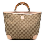 Gucci GG Canvas Bamboo Childrens Tote
