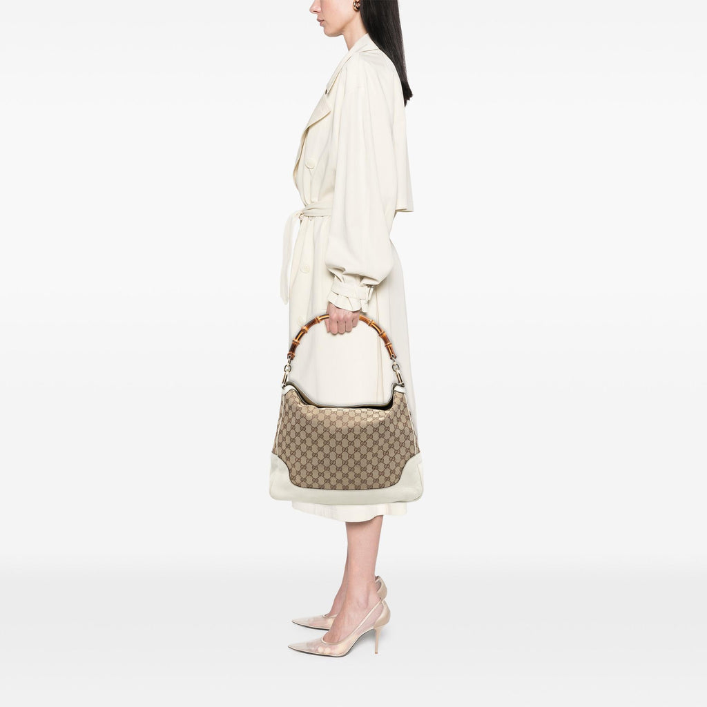 Gucci GG Canvas Bamboo Diana Satchel