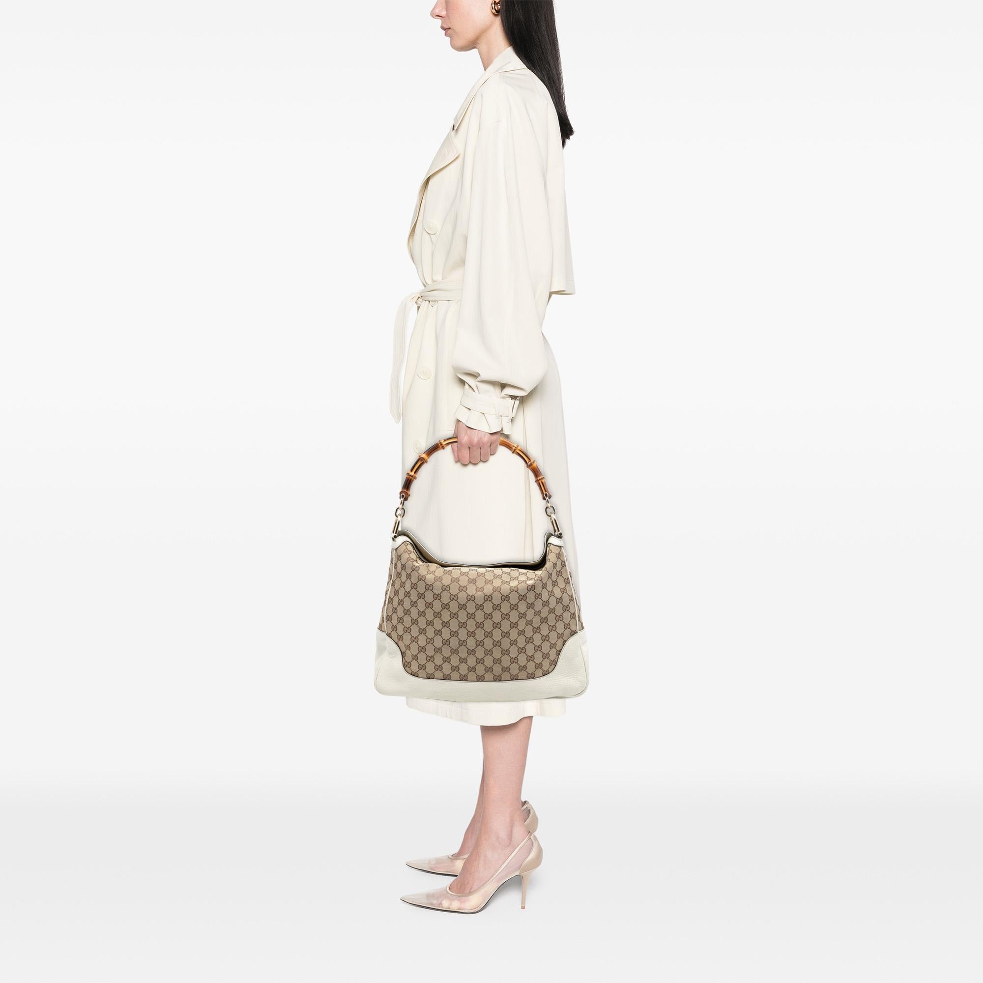 Gucci GG Canvas Bamboo Diana Satchel