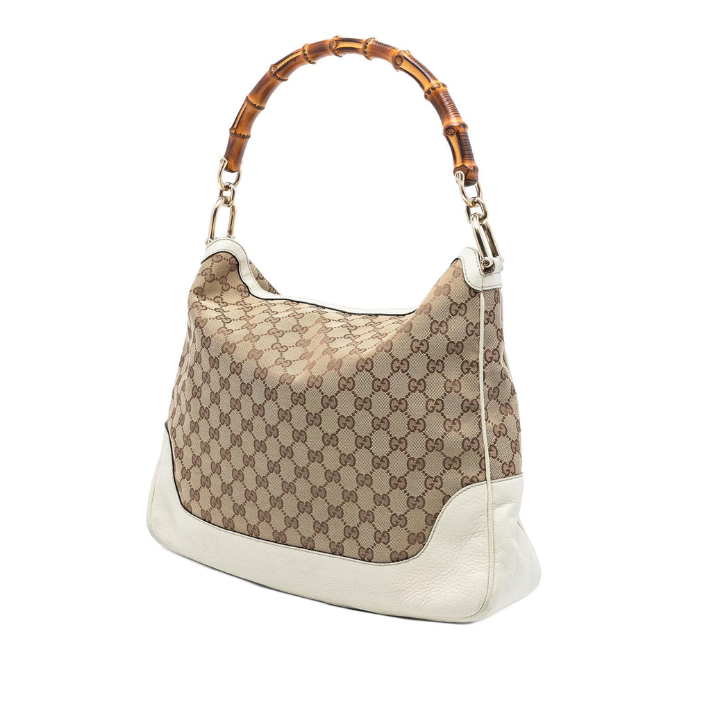 Gucci GG Canvas Bamboo Diana Satchel