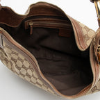 Gucci GG Canvas Bamboo Half Moon Medium Hobo (SHF-23738)