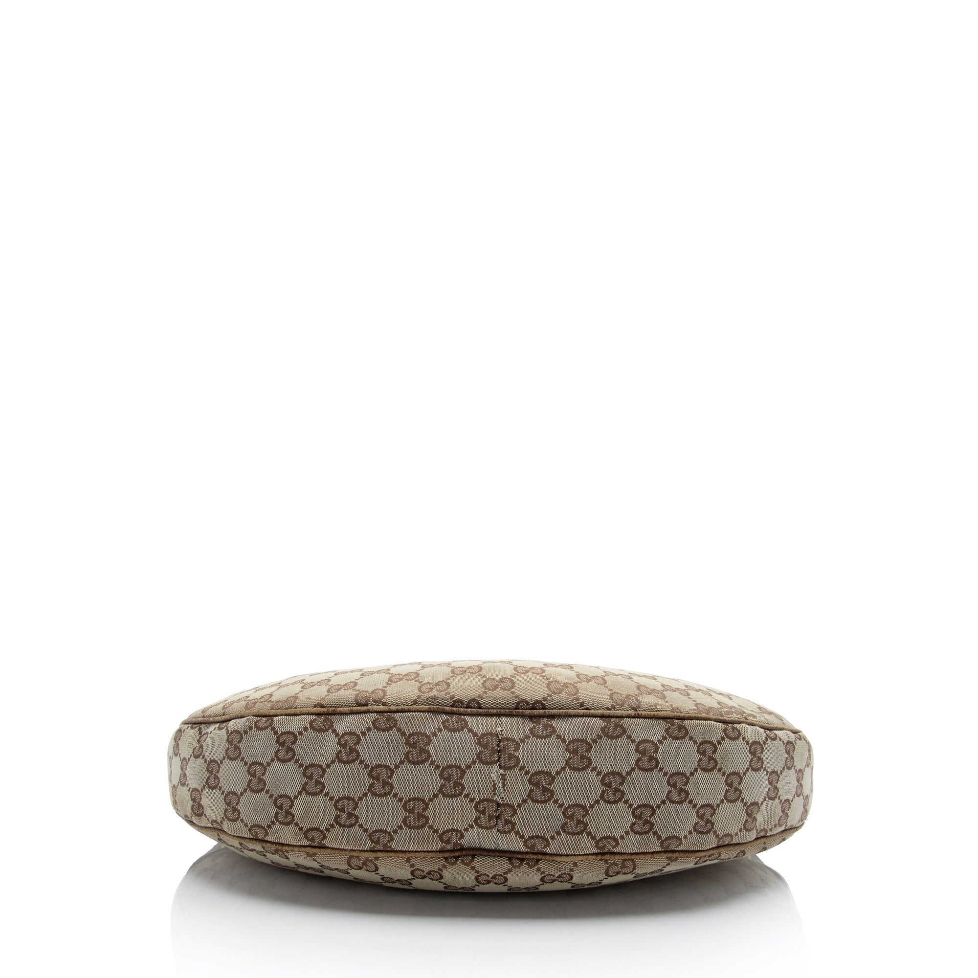 Gucci GG Canvas Bamboo Half Moon Medium Hobo (SHF-6eqEZt)