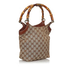 Gucci GG Canvas Bamboo Handbag (SHG-29861)