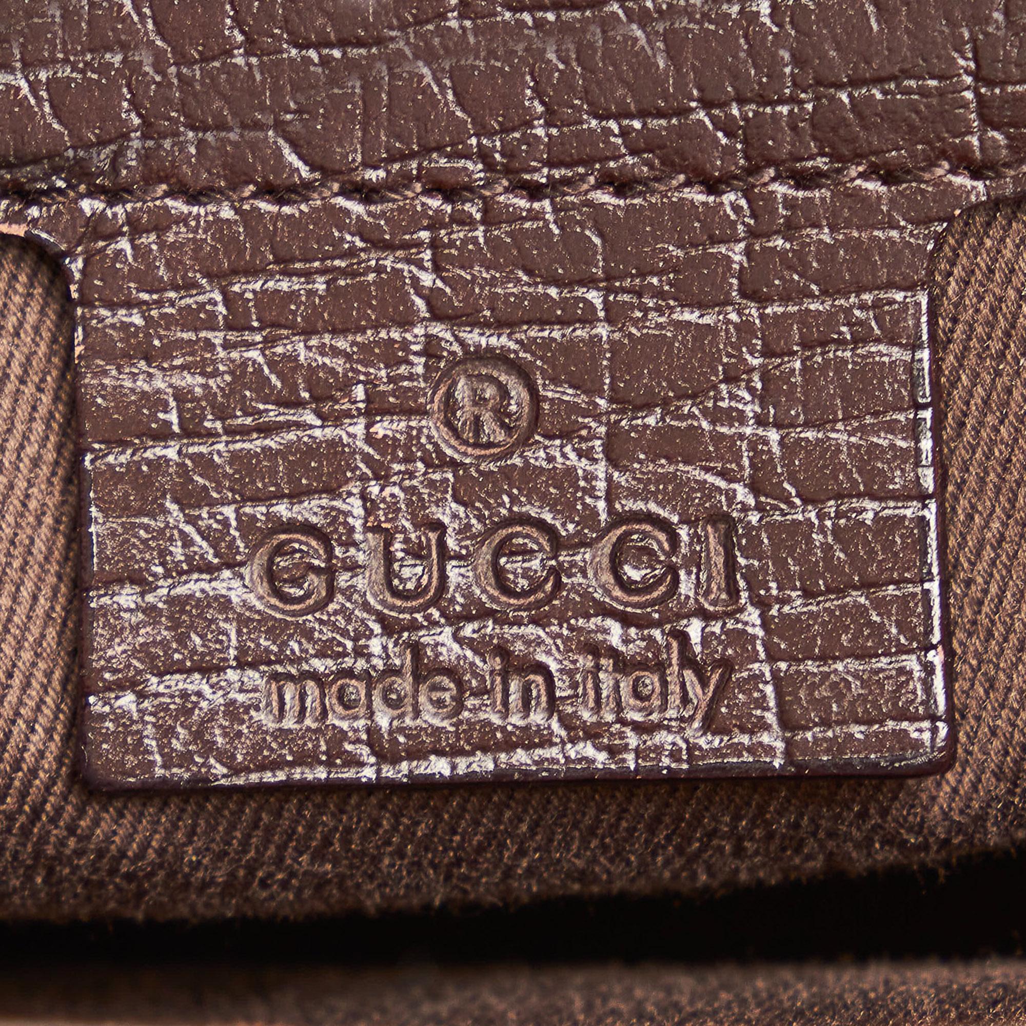 Gucci GG Canvas Bamboo Handbag (SHG-34105)