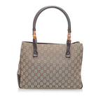 Gucci GG Canvas Bamboo Handbag (SHG-34105)
