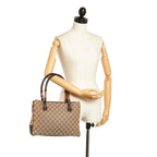 Gucci GG Canvas Bamboo Handbag (SHG-34105)
