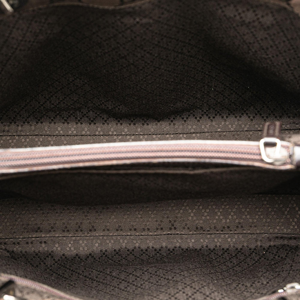 Gucci GG Canvas Bamboo Handbag