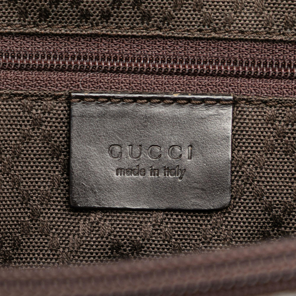 Gucci GG Canvas Bamboo Handbag
