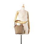 Gucci GG Canvas Bamboo Handbag