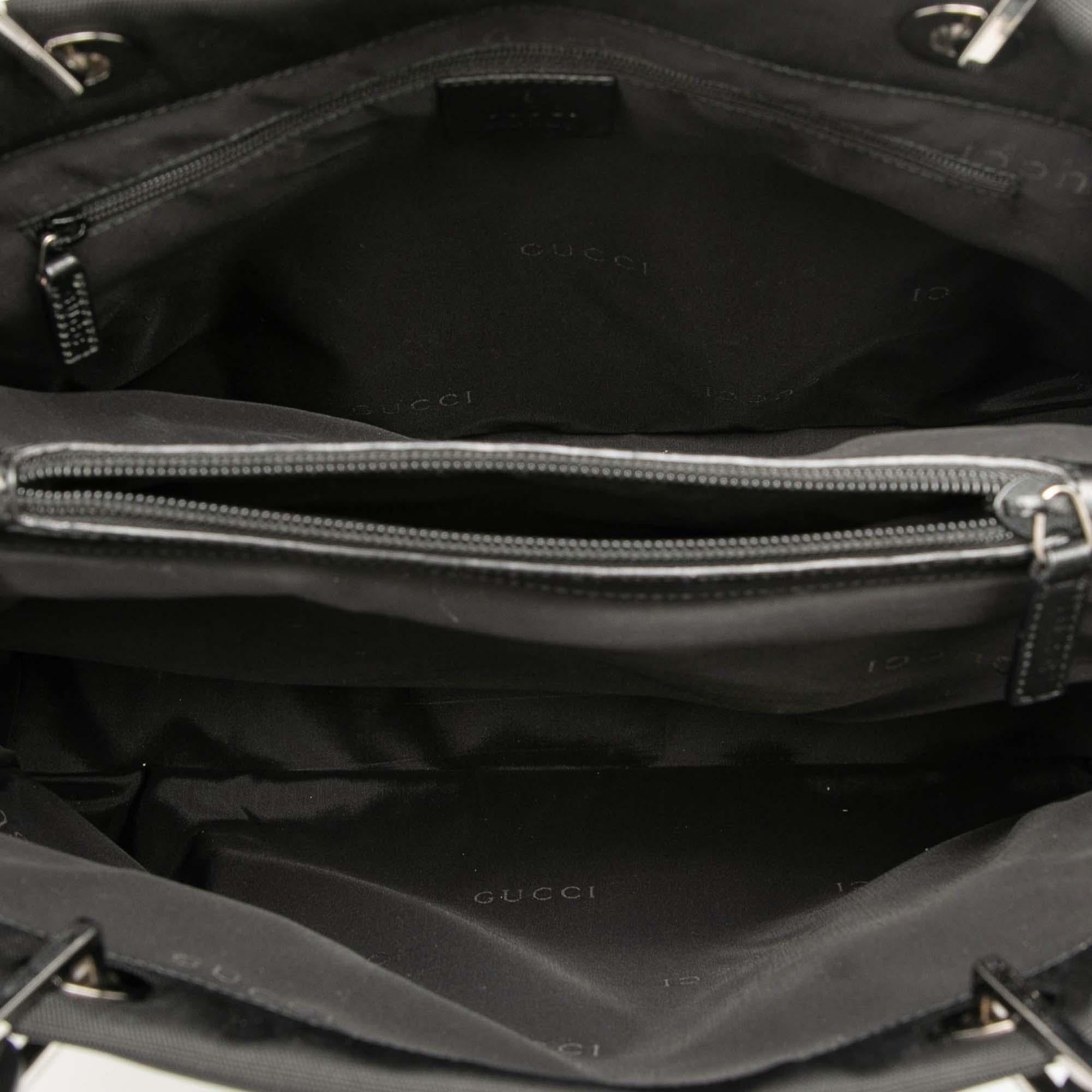 Gucci GG Canvas Bamboo Handbag