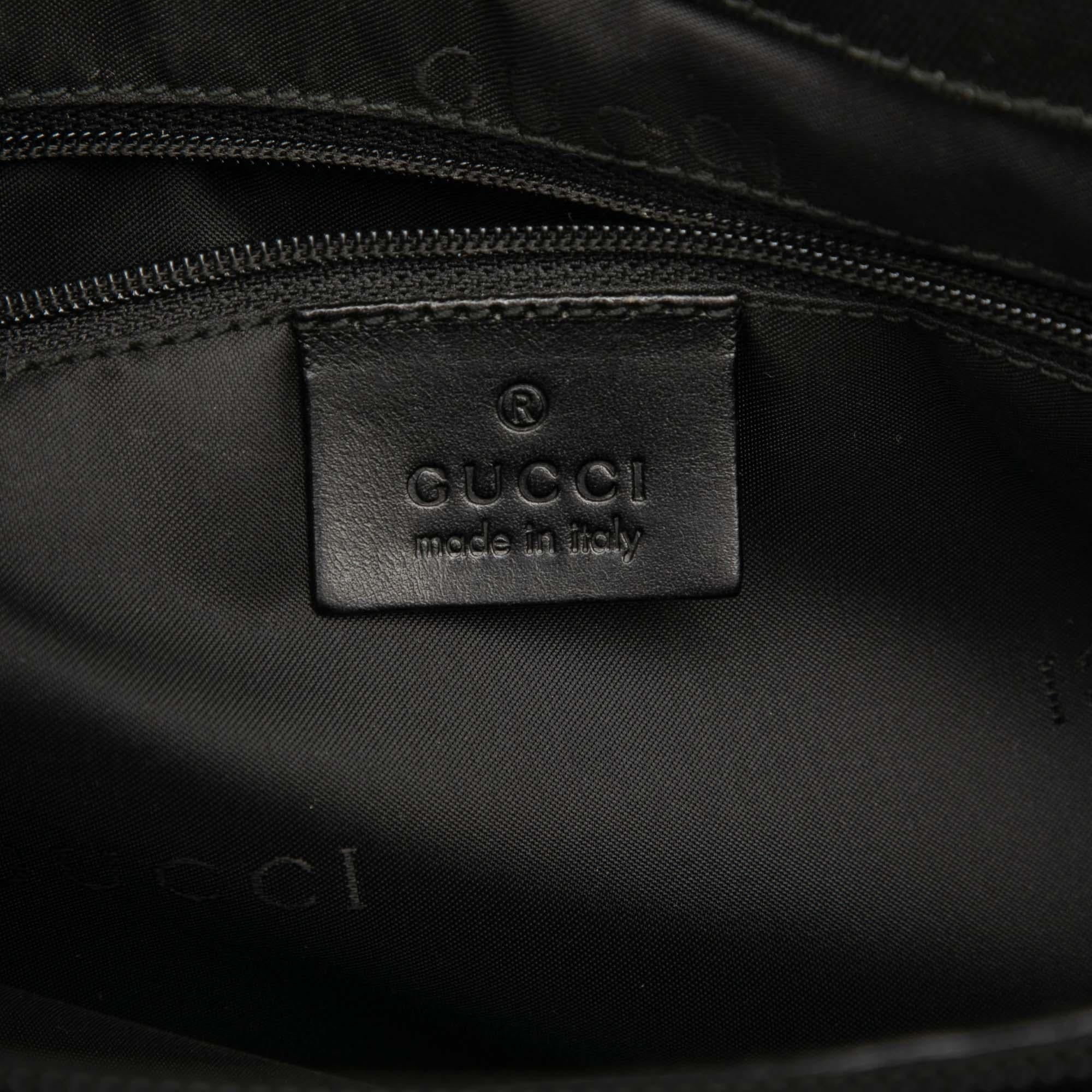 Gucci GG Canvas Bamboo Handbag