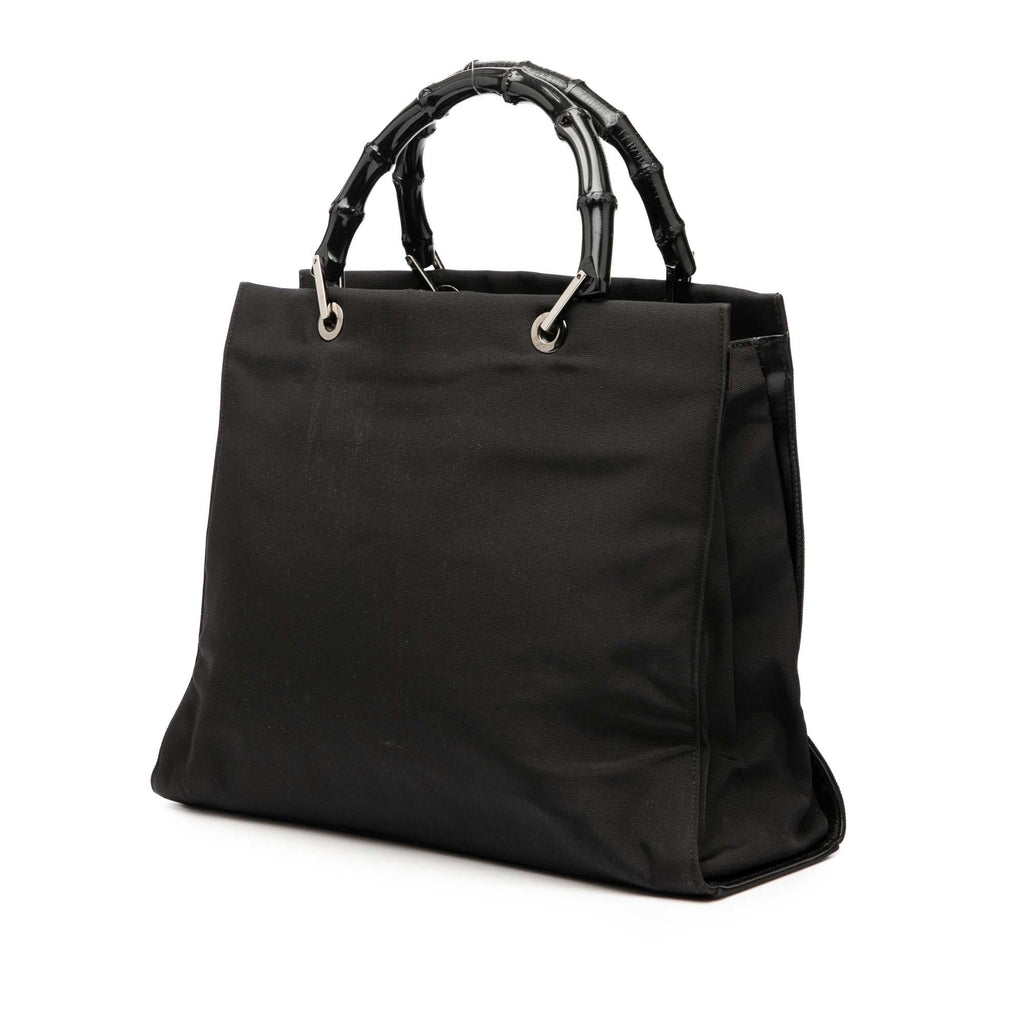 Gucci GG Canvas Bamboo Handbag