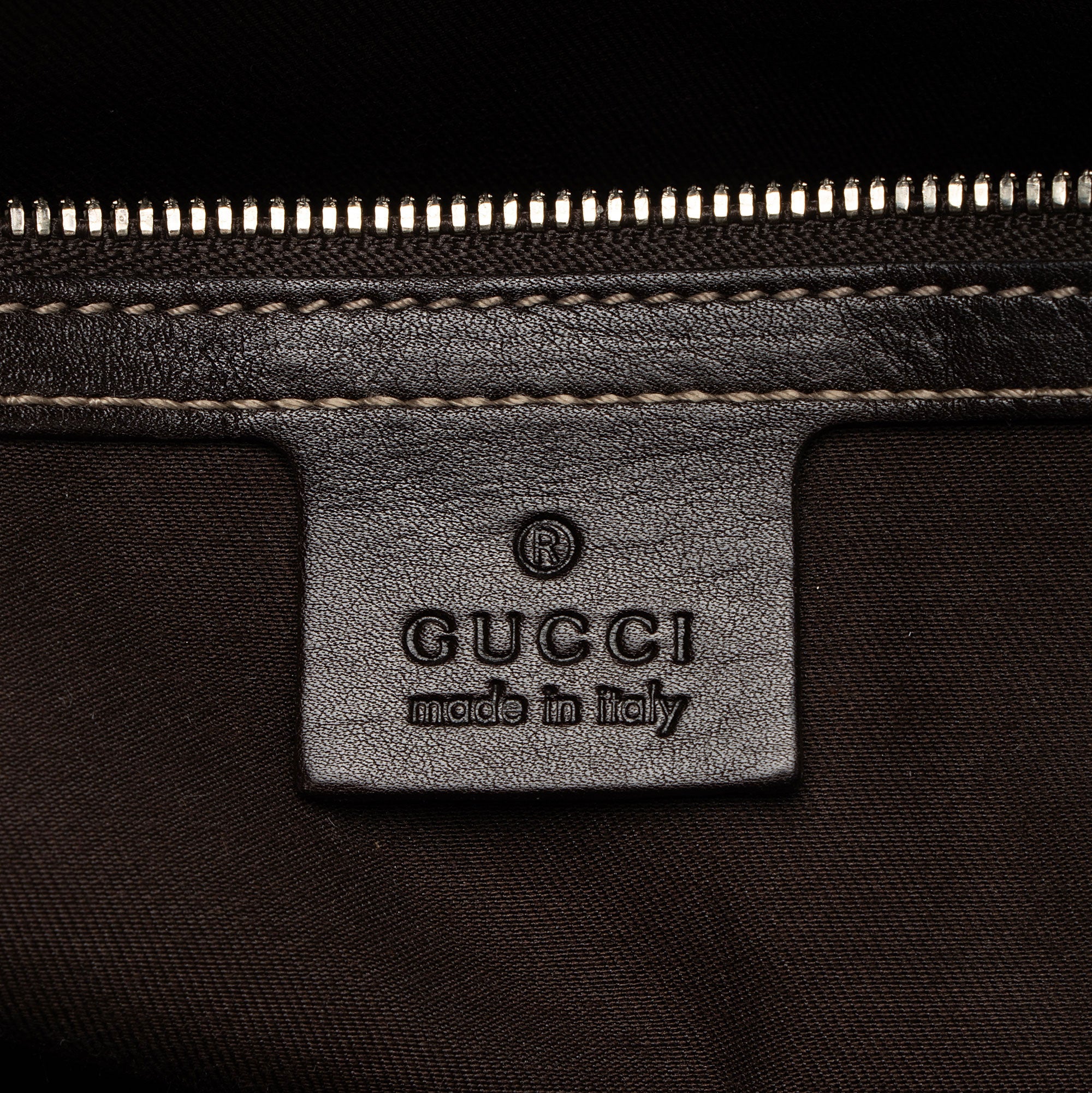 Gucci GG Canvas Bamboo Horsebit Wave Satchel
