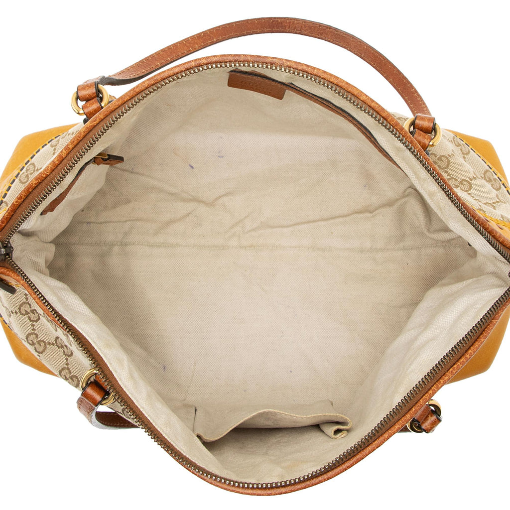 Gucci GG Canvas Bamboo Laidback Crafty Dome Satchel (SHF-galLHz)