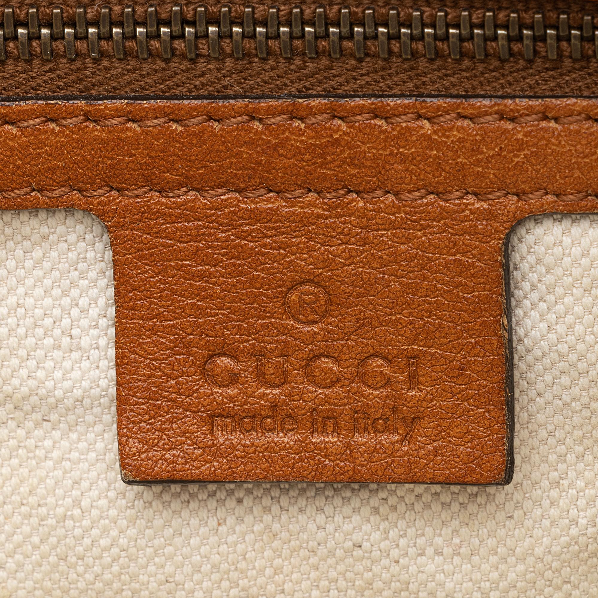 Gucci GG Canvas Bamboo Laidback Crafty Dome Satchel (SHF-galLHz)