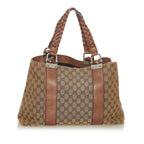 Gucci GG Canvas Bamboo Libeccio Tote Bag (SHG-28049)