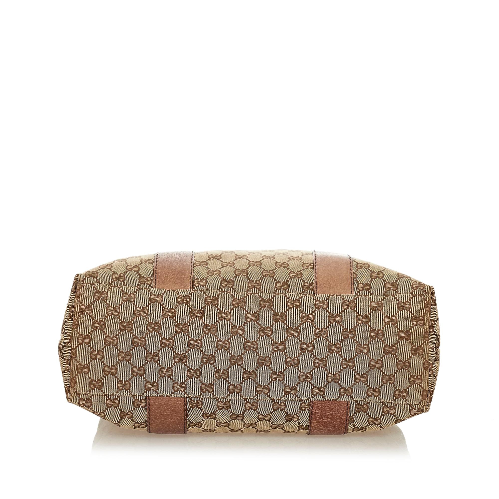Gucci GG Canvas Bamboo Libeccio Tote Bag (SHG-28049)