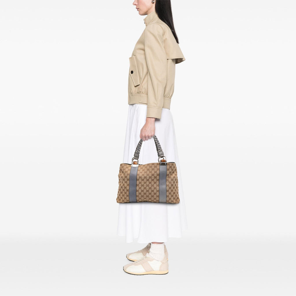 Gucci GG Canvas Bamboo Libeccio Tote