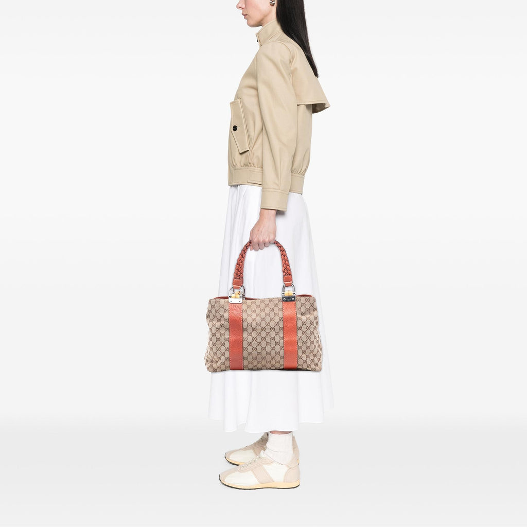 Gucci GG Canvas Bamboo Libeccio Tote