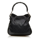 Gucci GG Canvas Bamboo Satchel (SHG-35630)