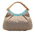Gucci GG Canvas Bamboo Studded Handbag (SHG-ZJWXNq)