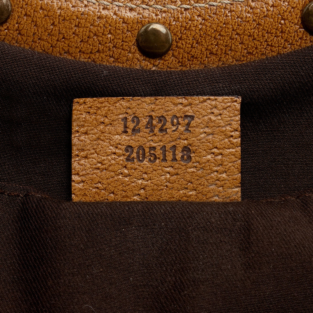Gucci GG Canvas Bamboo Studded Small Hobo (SHF-EISNu2)
