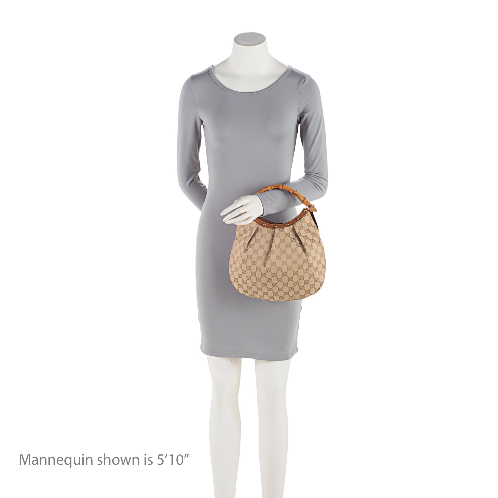 Gucci GG Canvas Bamboo Studded Small Hobo (SHF-EISNu2)
