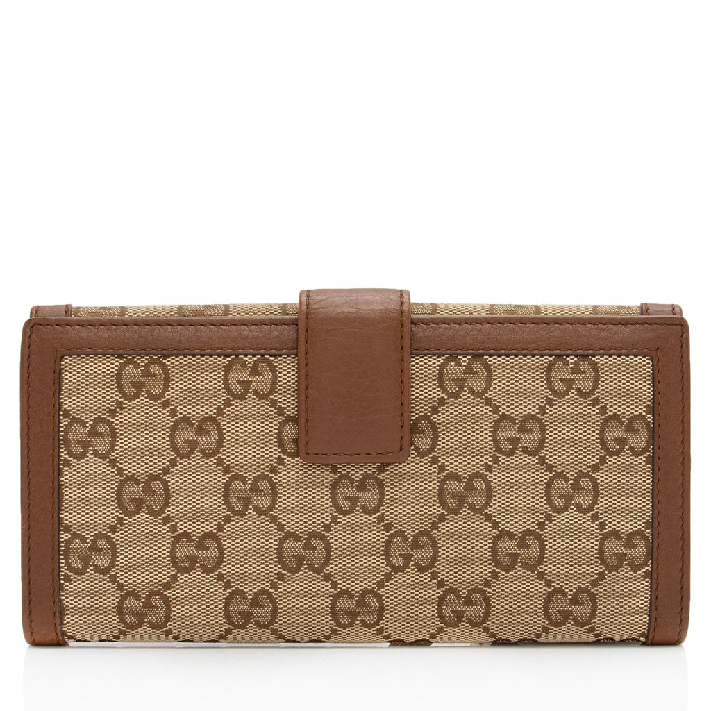 Gucci GG Canvas Bamboo Tassel Bella Continental Wallet (SHF-vi2afV)