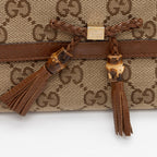 Gucci GG Canvas Bamboo Tassel Bella Continental Wallet (SHF-vi2afV)